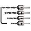 Holzbohrer mit Schraubenschlüssel 4 Stück 3-6 mm Set