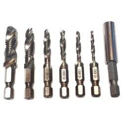 Alternative view of Gewindebohrer-Satz 7-tlg. M3-M10 HEX Bohrer Metallbohrer