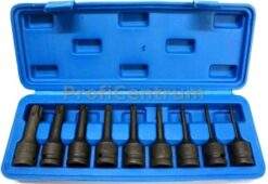 Kraft Schlagschraubernüsse-Satz 9-tlg 1/2'' TORX T20-T70 Schlagschraube