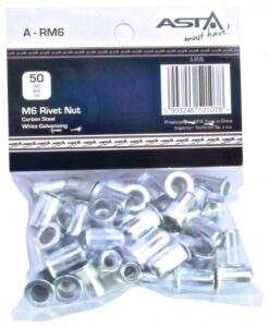 Alternative view of Nietmuttern mit Flachkopf M6 50 Stück