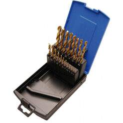 Bohrersatz Spiralbohrer Metallbohrer titan-nitriert Satz 19-tlg 1-10mm