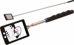 Inspektionsspiegel Teleskopspiegel Spiegel 41x62mm 2xLED