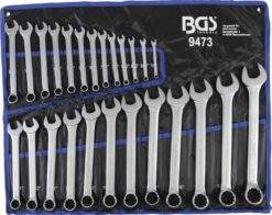 Maul-Ringschlüssel-Satz Zollgrößen 1/4'' - 1.1/4'' 25-tlg.