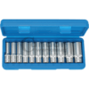 Steckschlüssel lang Satz 11-tlg. 8-19mm 3/8'' Einsätze 6-Kant