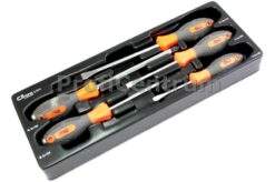 Schraubendrehereinlage 5-tlg Kreuz Schlitz Schraubendreher mit Schlagkappe