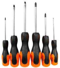 Schraubendrehersatz 6-tlg Schlitz Kreutz Schraubendreher