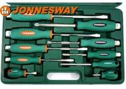 Profi Schraubendrehersatz mit Magnetheber 10-tlg Schraubendreher Schlitz Kreutz mit Schlagkappe