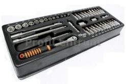 Alternative view of Steckschlüssel-Einsatzsatz 1/4'' 4-14 mm TORX BIT 44-tlg Set Knarrenkasten Knarrenschlüssel links/rechts Steckeinsatz Pozidrive Multi-Box