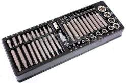 Alternative view of Imbuseinsatz Torxeinsätze Imbus Vielzahn Nuss T-Profil 55-tlg Satz Einsatz Multi-Box