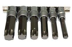 Alternative view of Inbusschlüssel mit Einsatz Satz TORX 1/2'' 6-tlg T55-T100 100mm Aufsteckschiene