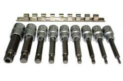 Alternative view of Inbusschlüssel-Satz SPLINE 1/2'' Steckschlüssel 9-tlg M4-M16 100mm Aufsteckschiene