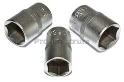 Alternative view of Steckschlüssel Satz 1/4'' 1/2'' Zoll 6-Kant Set 24-tlg Nüsse