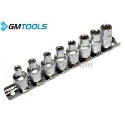 Steckschlüssel TORX E4-E14 3/8'' Satz 8-tlg Einsätze