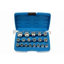 Alternative view of Steckschlüssel Satz 1/2 Zoll Werkzeug Set 19-tlg 8-32 Vielzahn Nüße Torx Nuß Kfz