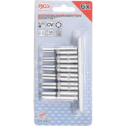 Alternative view of Steckschlüssel-Satz TORX E-Profil 1/4'' E4-E10 6-tlg.