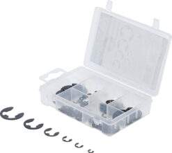 Alternative view of E-Sicherungsring Klammer Sortiment Set 94-tlg. 3-15 mm