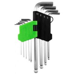 Alternative view of Inbus-Schlüssel kurz Set 9-tlg. 1.5-10 mm