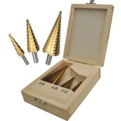 Kegelbohrer-Satz 3-tlg 4-32mm Stufenbohrer Schälbohrer Satz