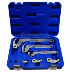 Alternative view of Gelenk-Hakenschlüssel Satz 8-tlg 35-120mm Zapfenschlüssel Nutmuttern Kreuzlochmuttern