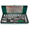 Steckschlüsselsatz Satz 25-tlg. 6-22mm Ratsche Einsätze Einlage
