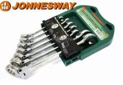 Gelenk-Ratschenschlüssel Satz Maulschlüssel 7-tlg 72 Zähne Ringschlüssel Gabelschlüssel Schraubenschlüssel Ringratschen