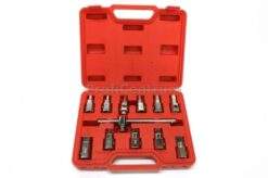 Alternative view of Ölstopfenschlüssel Satz Öldeckel 12-tlg 3/8'' mit Schiebegriff