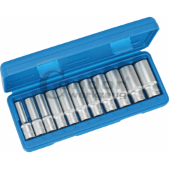 Alternative view of Steckschlüssel lang Satz 11-tlg. 8-19mm 3/8'' Einsätze 6-Kant