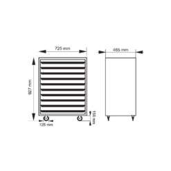 Alternative view of Werkzeugwagen Werkstattwagen 10 Schubladen Werkzeugkasten