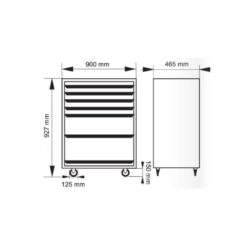 Alternative view of Werkzeugwagen Werkstattwagen 7 Schubladen Werkzeugkasten