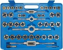 Alternative view of Gewindeschneidesatz 110-tlg Schneideisen Gewindebohrer M2-M18