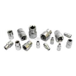 Alternative view of Steckschlüssel Einsätze TORX-E Satz 14-tlg 1/4'' 3/8'' 1/2'' E4-E24