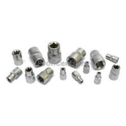 Alternative view of Steckschlüsselsatz E-TORX E4-E24 14-tlg.  1/4'' 3/8'' 1/2'' Satz Einsätze