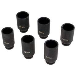 Alternative view of Kraft-Schlagschrauber Satz 1/2'' 30-36 mm Einsätze Steckschlüssel