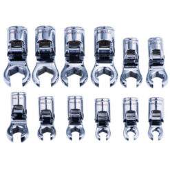 Alternative view of Offene Schlüssel mit Gelenk für Öl-Kraftstoffleitungen 8-19mm Satz 12-tlg.