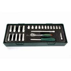 Alternative view of Steckschlüsselsatz 1/4'' 25-tlg. mit Einlage Knarrenschlüssel Set Steckeinsätze Super Tech Einsatz