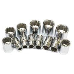 Alternative view of Steckschlüsselsatz 13-tlg 12-Kant Zoll Satz Einsatz Schiene