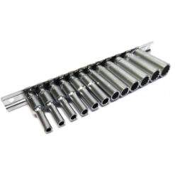 Alternative view of Steckschlüssel Satz 4-13mm 1/4'' 12-Kant Einsätze Schiene