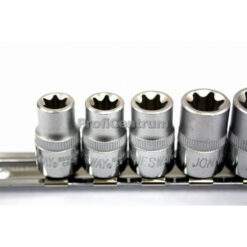 Alternative view of Steckschlüsselsatz 9-tlg 1/2'' TORX-E Einsätze Satz E10-E24 Schiene