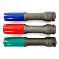 Alternative view of Kraft Schlagschraubernüsse Satz 3-tlg 1/2'' – verlängert mit Plastikschutz für Alufelgen