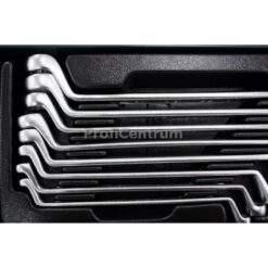 Alternative view of Profi Doppel-Ringschlüssel-Satz 8-tlg Einlage Schraubenschlüssel Set gebogen