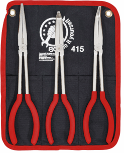 Telefonzangen-Satz gerade und gebogen 260-285 mm 3-tlg.