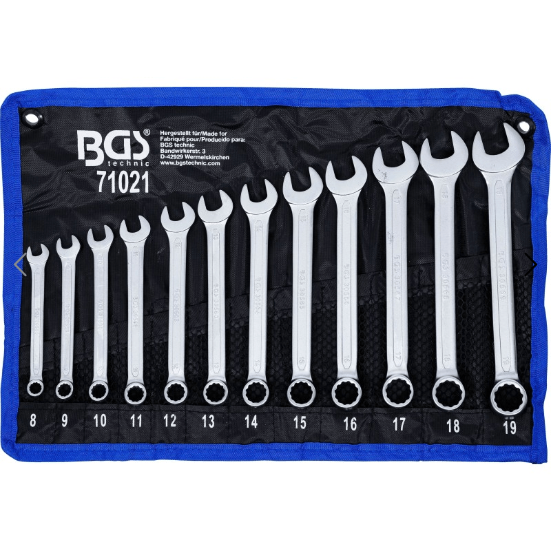 Maul-Ringschlüssel-Satz 12-tlg. 8-19 mm