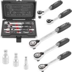 Umschaltknarren-Satz 8-tlg. mit Adaptern Ratschen