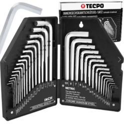 Innensechskant-Schlüssel-Satz 30-tlg. Sechskant, Zoll, Metrisch Inbus