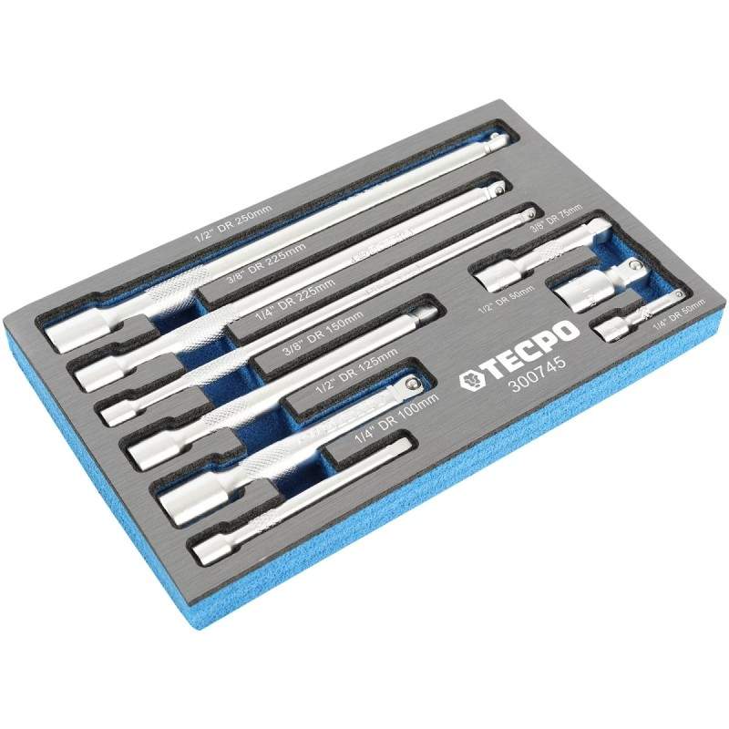 Verlängerung-Satz 1/2" 1/4'' 3/8'' 50-225 mm 9 Stück – Bild 4