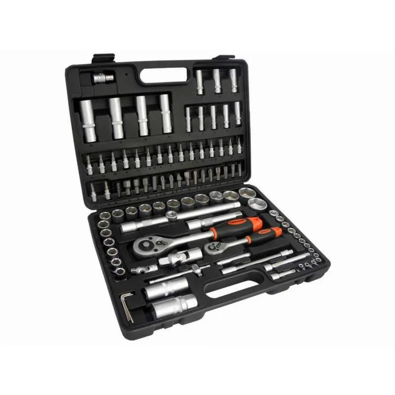 Werkzeugsatz Koffer 1/2'' 1/4'' Satz 94-tlg Steckschlüssel Ratsche Nüsse Gelenk – Bild 6