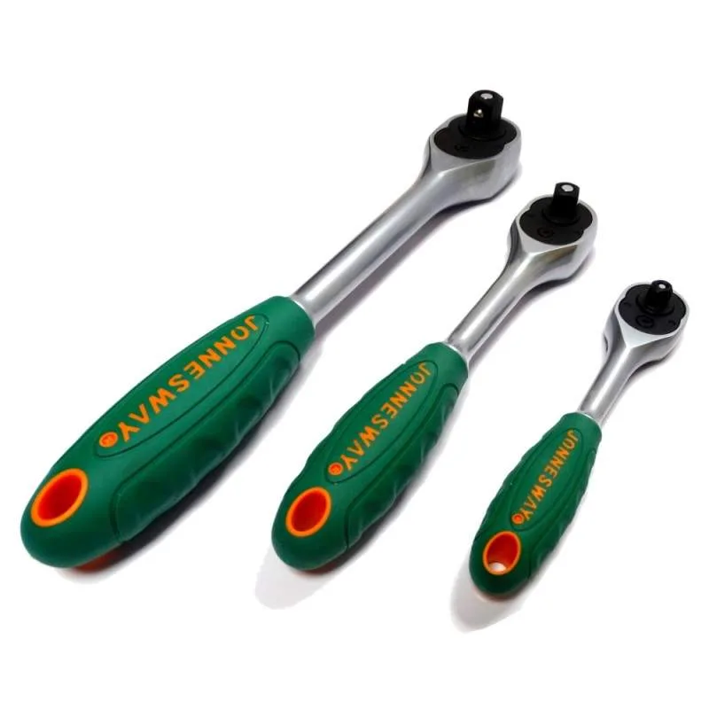Umschaltknarre Ratschenschlüssel Satz 3-tlg. 1/4'' 1/2'' 3/8'' 36 Zähne – Bild 4