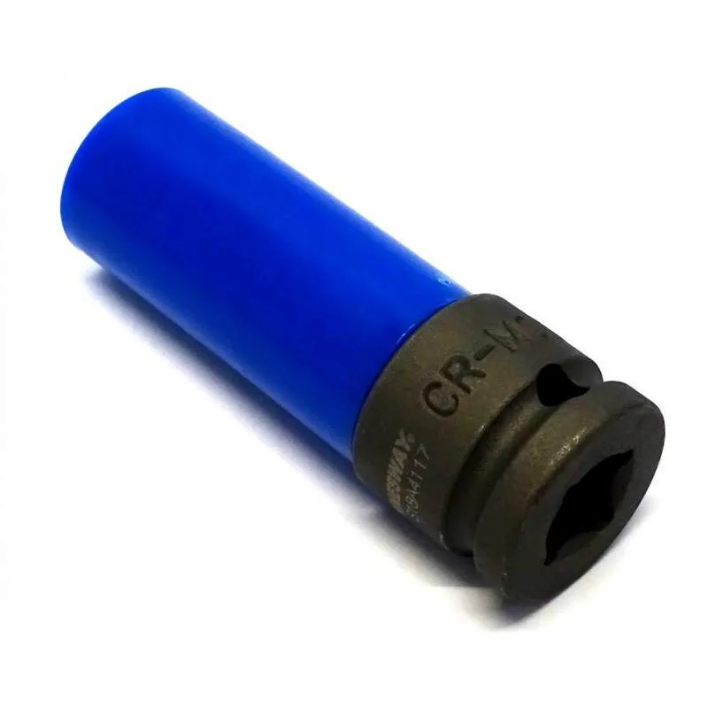 Kraft Steckschlüssel Alufelgen 17mm 1/2'' lang Nuss Radmuttern Stecknuss Schrauben lösen – Bild 2