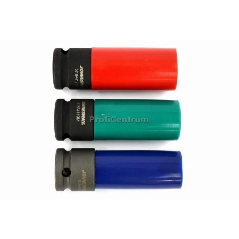 Kraft Steckschlüssel lang Alufelgen mit Magnet 19mm 1/2'' Nuss Schoneinsatz Stecknuss – Bild 3