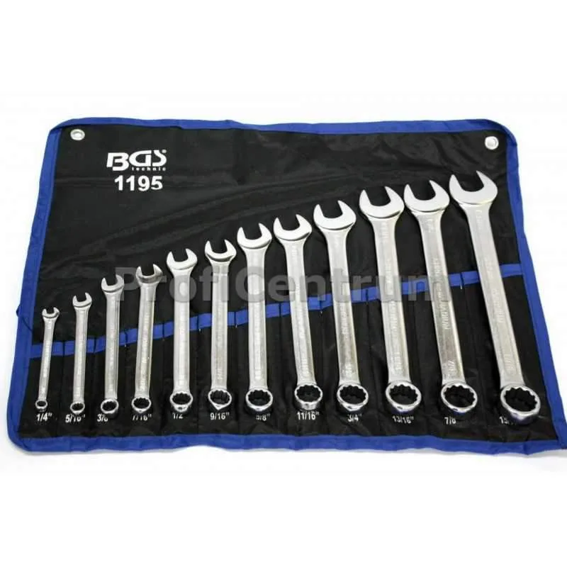 Maul-Ringschlüssel-Satz 1/4" - 15/16" 12 Stück Zoll – Bild 3